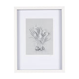 Botanical sketches V (Grey) by Mercana Studio Hand Embellished Framed Art Print Matted under Glass by Mercana at Eve Furniture
