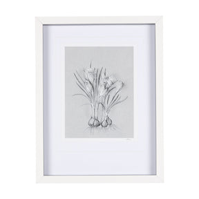 Botanical sketches V (Grey) by Mercana Studio Hand Embellished Framed Art Print Matted under Glass by Mercana at Eve Furniture