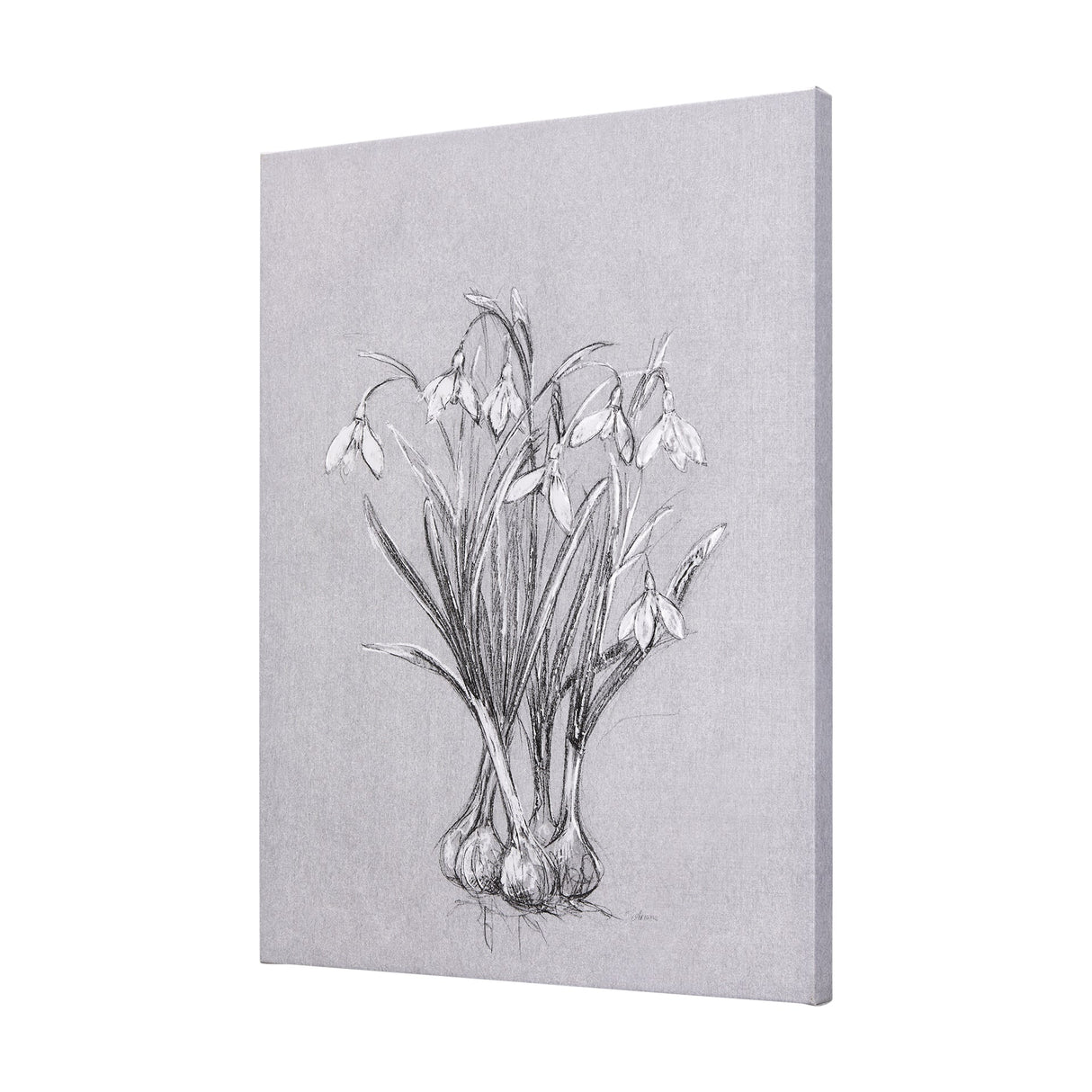 Botanical sketches VI (Grey) by Mercana Studio a Hand Embellished Textured Canvas by Mercana at Eve Furniture