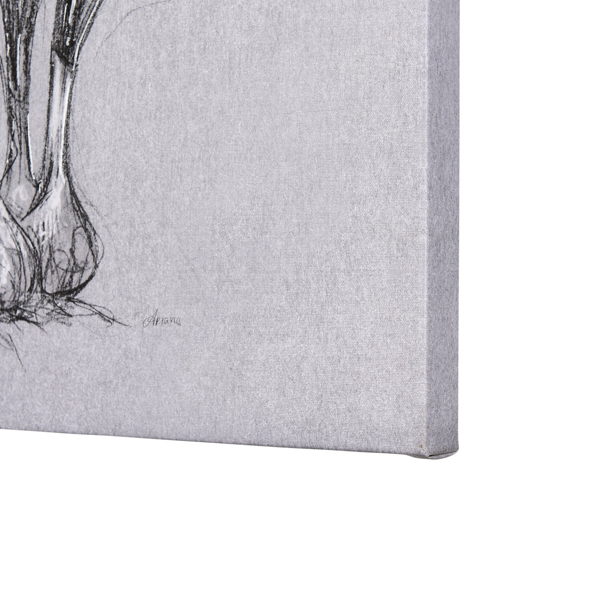 Botanical sketches VI (Grey) by Mercana Studio a Hand Embellished Textured Canvas by Mercana at Eve Furniture
