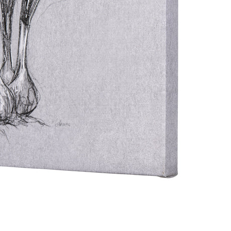 Botanical sketches VI (Grey) by Mercana Studio a Hand Embellished Textured Canvas by Mercana at Eve Furniture