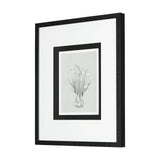 Botanical sketches VI (Grey) by Mercana Studio Hand Embellished Framed Art Print Matted under Glass by Mercana at Eve Furniture