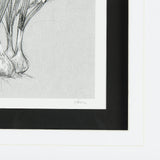 Botanical sketches VI (Grey) by Mercana Studio Hand Embellished Framed Art Print Matted under Glass by Mercana at Eve Furniture