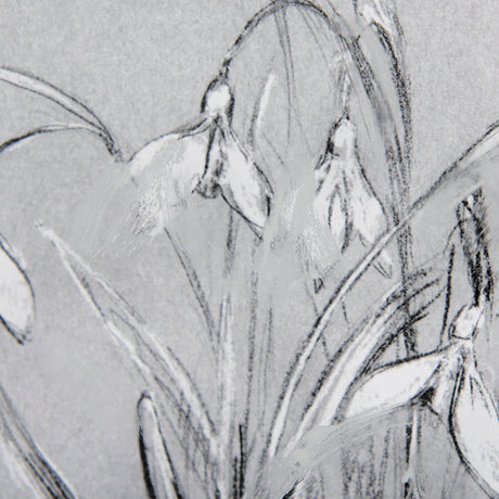 Botanical sketches VI (Grey) by Mercana Studio Hand Embellished Framed Art Print Matted under Glass by Mercana at Eve Furniture