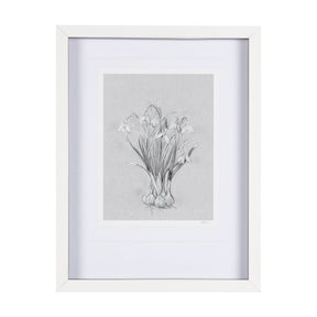 Botanical sketches VI (Grey) by Mercana Studio Hand Embellished Framed Art Print Matted under Glass by Mercana at Eve Furniture