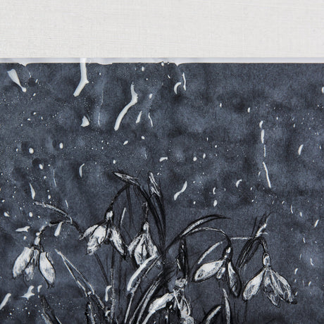 Botanical sketchesVI (Blue) by Mercana Studio Hand Embellished Framed Art Print Matted under Glass by Mercana at Eve Furniture
