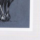 Botanical sketchesVI (Blue) by Mercana Studio Hand Embellished Framed Art Print Matted under Glass by Mercana at Eve Furniture