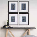 Botanical sketchesVI (Blue) by Mercana Studio Hand Embellished Framed Art Print Matted under Glass by Mercana at Eve Furniture