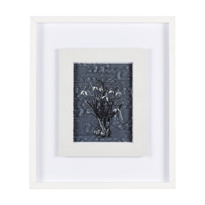 Botanical sketchesVI (Blue) by Mercana Studio Hand Embellished Framed Art Print Matted under Glass by Mercana at Eve Furniture