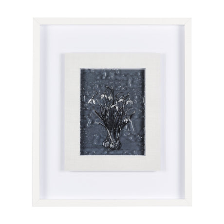 Botanical sketchesVI (Blue) by Mercana Studio Hand Embellished Framed Art Print Matted under Glass by Mercana at Eve Furniture
