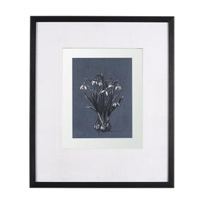 Botanical sketchesVI (Blue) by Mercana Studio Hand Embellished Framed Art Print Matted under Glass by Mercana at Eve Furniture