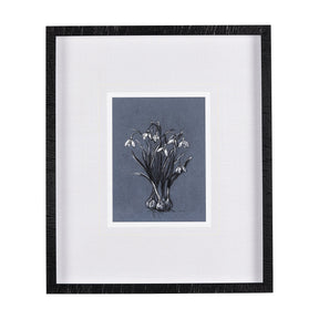 Botanical sketchesVI (Blue) by Mercana Studio Hand Embellished Framed Art Print Matted under Glass by Mercana at Eve Furniture