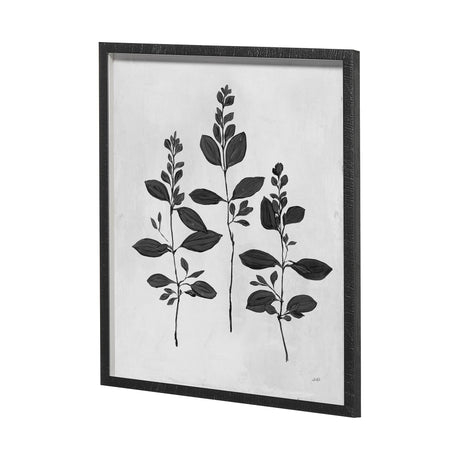 Botanical Study IV by Julia Purinton a Hand Embellished Textured Framed Art Print Matted under Glass by Mercana at Eve Furniture