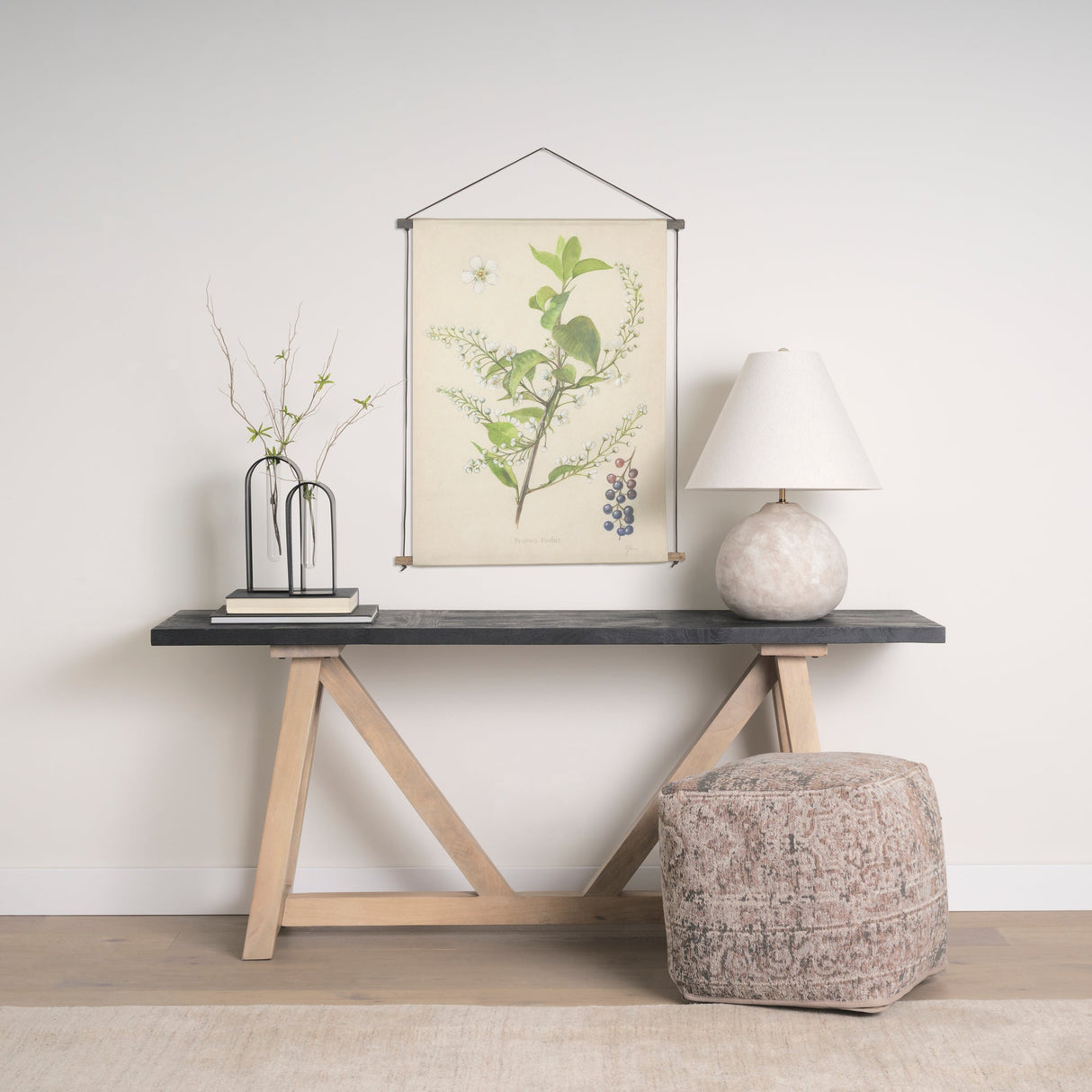 Botanical Study-Prunus Padus by Mercana Studio a Hand Embelished Textured Framed Art Print by Mercana at Eve Furniture