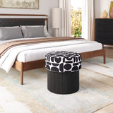 Boto Black & White Storage Ottoman by Zuomod at Eve Furniture