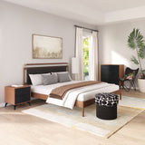 Boto Black & White Storage Ottoman by Zuomod at Eve Furniture