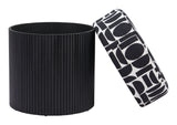 Boto Black & White Storage Ottoman by Zuomod at Eve Furniture
