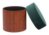 Boto Green Storage Ottoman by Zuomod at Eve Furniture
