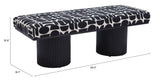 Botoia Black & White Bench by Zuomod at Eve Furniture
