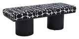 Botoia Black & White Bench by Zuomod at Eve Furniture