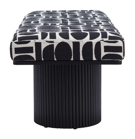 Botoia Black & White Bench by Zuomod at Eve Furniture