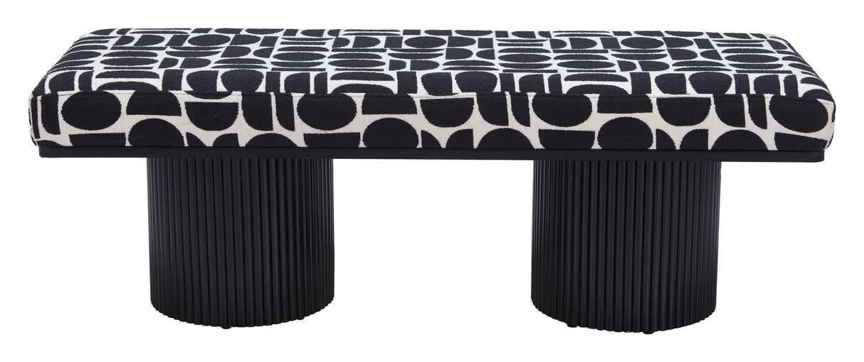 Botoia Black & White Bench by Zuomod at Eve Furniture