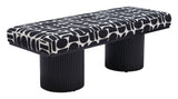 Botoia Black & White Bench by Zuomod at Eve Furniture
