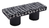 Botoia Black & White Bench by Zuomod at Eve Furniture