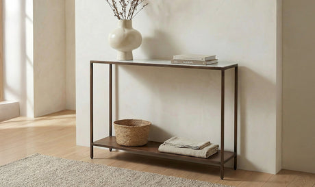 Bottego Console Table Antique Copper by Moe's Home at Eve Furniture