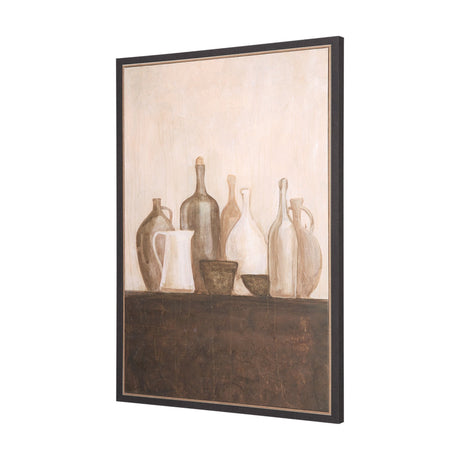 Bottled Perspective III by Mercana Studio Hand-Embellished Textured Framed Canvas Artwork by Mercana at Eve Furniture