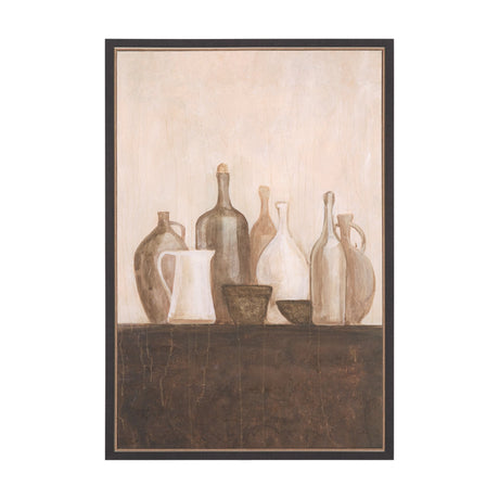 Bottled Perspective III by Mercana Studio Hand-Embellished Textured Framed Canvas Artwork by Mercana at Eve Furniture