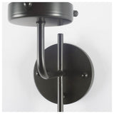 Bougeoir I I Gray Metal Cylindrical Glass Shade Wall Sconce by Mercana at Eve Furniture