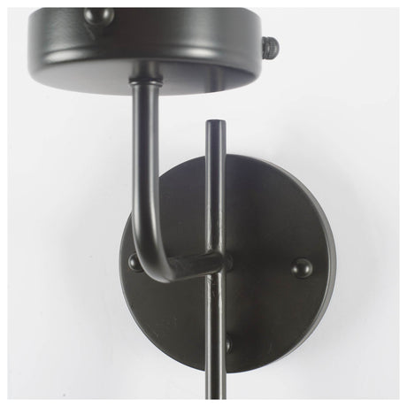 Bougeoir I I Gray Metal Cylindrical Glass Shade Wall Sconce by Mercana at Eve Furniture