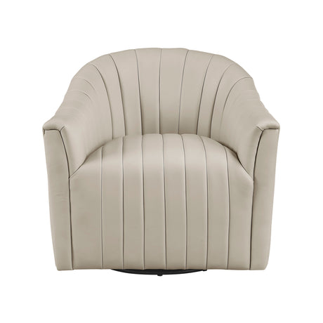 Boulevard Taupe Swivel Chair by Homelegance at Eve Furniture