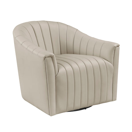 Boulevard Taupe Swivel Chair by Homelegance at Eve Furniture