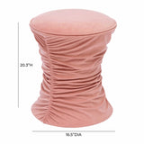 Bounce Ruched Velvet Adjustable Ottoman by TOV Furniture at Eve Furniture