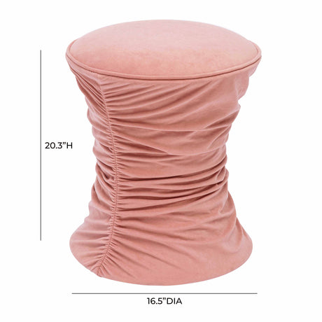 Bounce Ruched Velvet Adjustable Ottoman by TOV Furniture at Eve Furniture