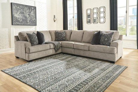 Bovarian Stone 3-Piece Left Arm Facing (LAF) Sectional by Ashley at Eve Furniture