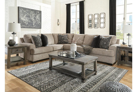 Bovarian Stone 3-Piece Left Arm Facing (LAF) Sectional by Ashley at Eve Furniture