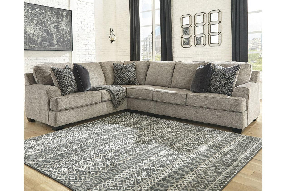 Bovarian Stone 3-Piece Left Arm Facing (LAF) Sectional by Ashley at Eve Furniture
