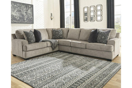 Bovarian Stone 3-Piece Left Arm Facing (LAF) Sectional by Ashley at Eve Furniture