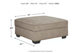 Bovarian Stone Ottoman by Ashley at Eve Furniture