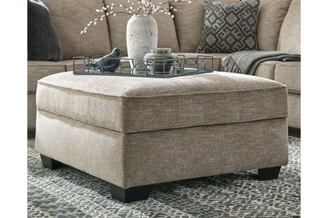 Bovarian Stone Ottoman by Ashley at Eve Furniture