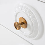 Bovey White Lacquer Side Table by TOV Furniture at Eve Furniture