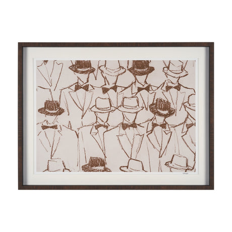 Bow Ties by Mercana Studio Hand-Embellished Framed Artwork Matted under Glass by Mercana at Eve Furniture