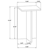 Bowdoin Gray Genuine Marble Accent Side Table by Coaster at Eve Furniture