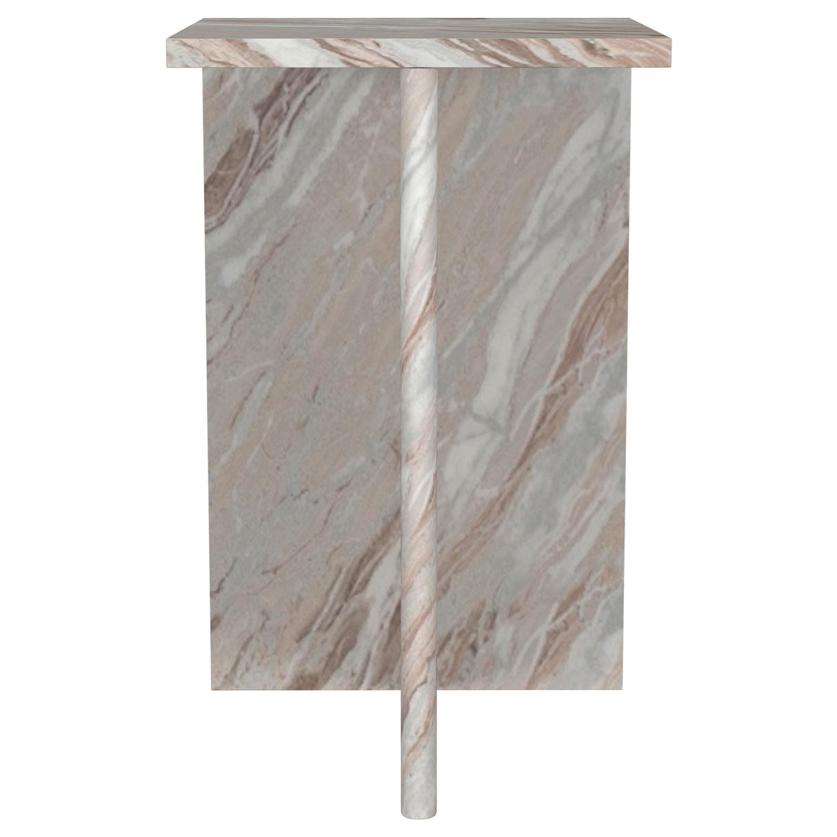 Bowdoin Gray Genuine Marble Accent Side Table by Coaster at Eve Furniture