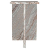 Bowdoin Gray Genuine Marble Accent Side Table by Coaster at Eve Furniture