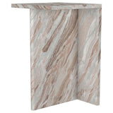Bowdoin Gray Genuine Marble Accent Side Table by Coaster at Eve Furniture