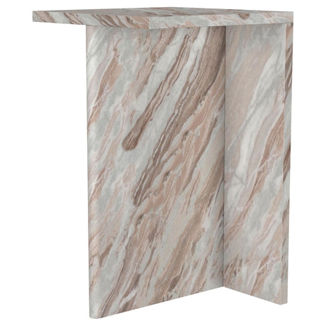 Bowdoin Gray Genuine Marble Accent Side Table by Coaster at Eve Furniture